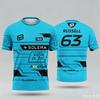 T-shirt Grafica da Corsa #12 #63 da Uomo e Bambino Andrea Kimi George Russell Stampata Traspirante Asciugatura Rapida T-shirt Sportiva Coordinata per la Famiglia