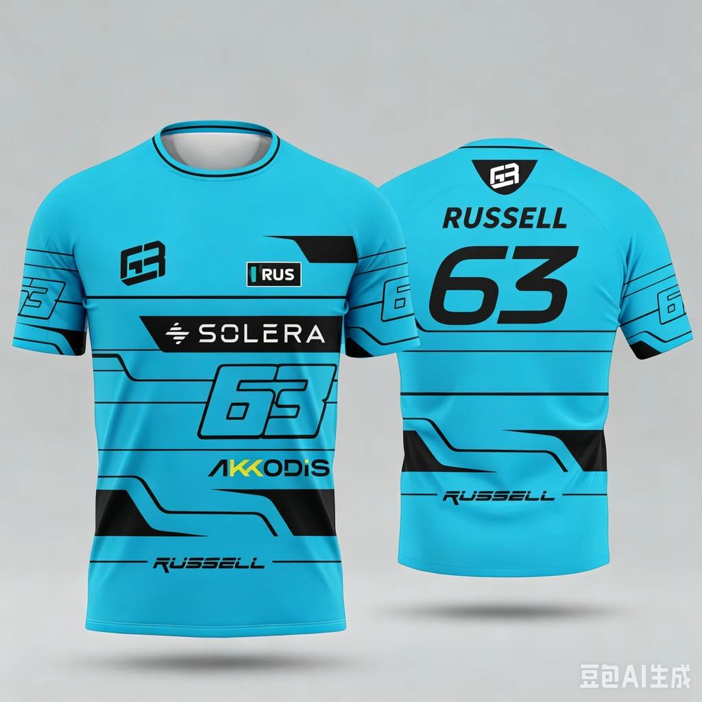 T-shirt Grafica da Corsa #12 #63 da Uomo e Bambino Andrea Kimi George Russell Stampata Traspirante Asciugatura Rapida T-shirt Sportiva Coordinata per la Famiglia