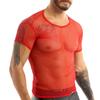 Mens Short Sleeve Mesh Tops Gym Wear Muscle T-shirt Sports Tee Shirts
