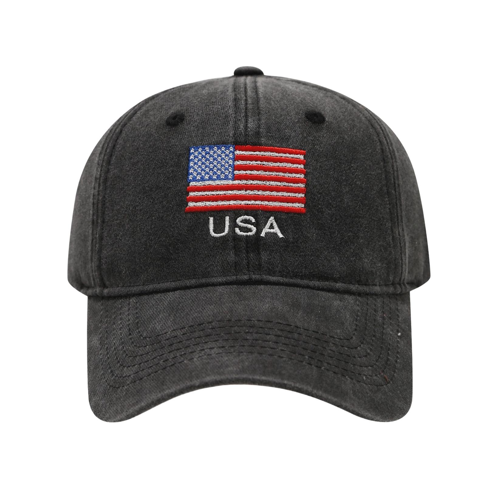 

Fan Baseball Cap Trend - Flag Embroidery - Black Baseball Cap - Men s And Women s Sun Hat One Size