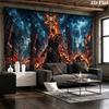 Horseman of Hell Wall Tapestry Aesthetic Wall Hanging Printed Fabric Blanket Decorative Tapestries for Bedroom Living Room Home Decor