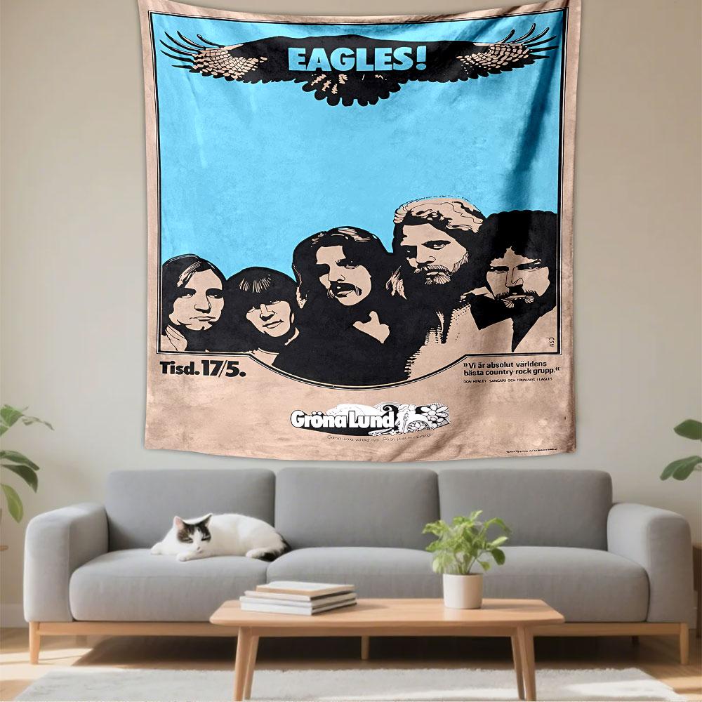 Гобелен с изображением концерта Eagles, Настенное панно, Постер рок-шоу, Настенный декор для спальни, гостиной, общежития