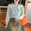 Chiffon Shirt Women's Spring and Autumn New Style Spring and Autumn Fashionable Fashionable Lace Bottoming Shirt