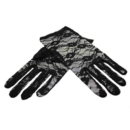 Kvinners sexy blonder blomst mesh bryllupsfest kostyme kjøre kveldshansker