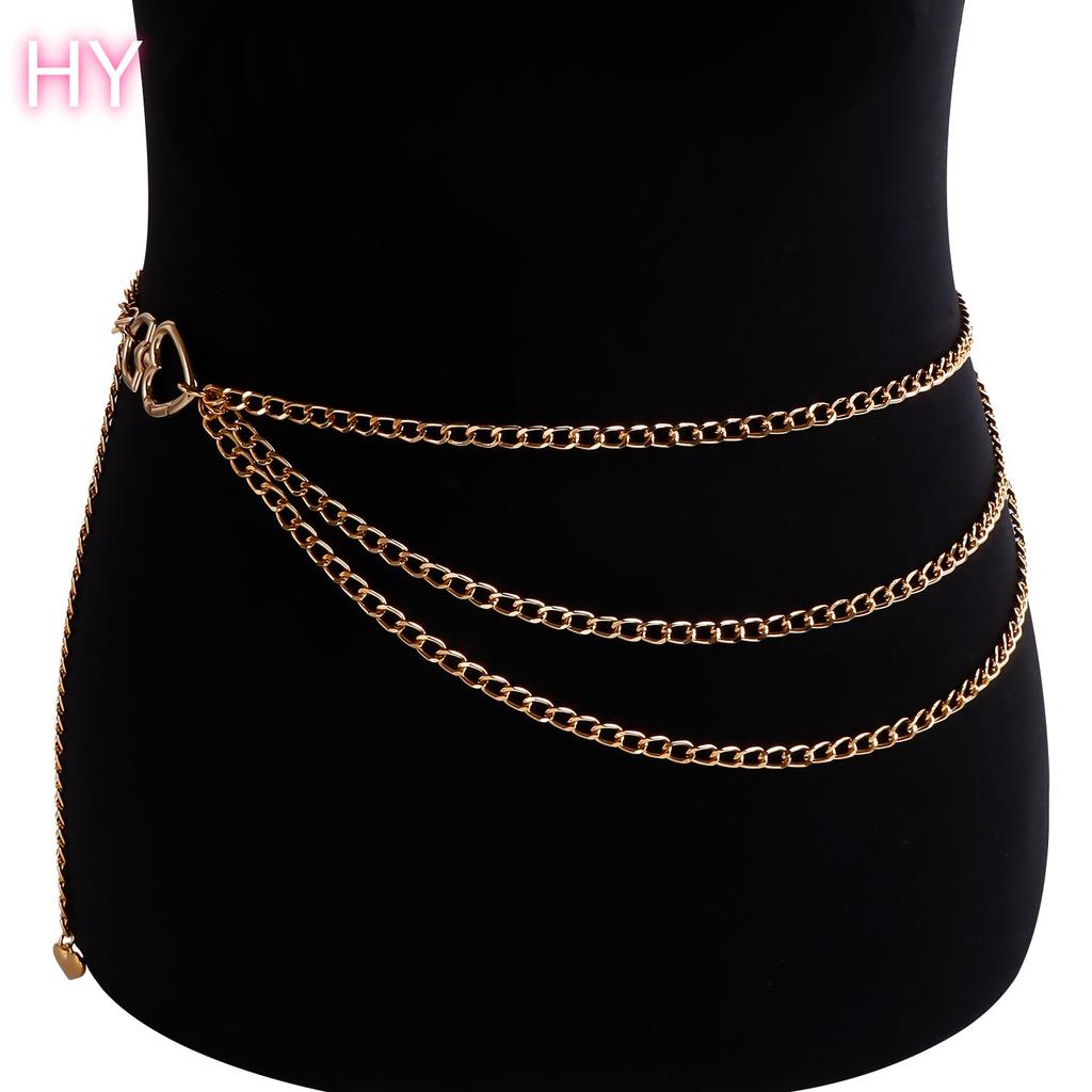 HY New Multi-layer Metal Body Chain Belly Waist Chains Hip-hop Spicy Girl Beach Bikini Alloy Decorative Belt Jewelry