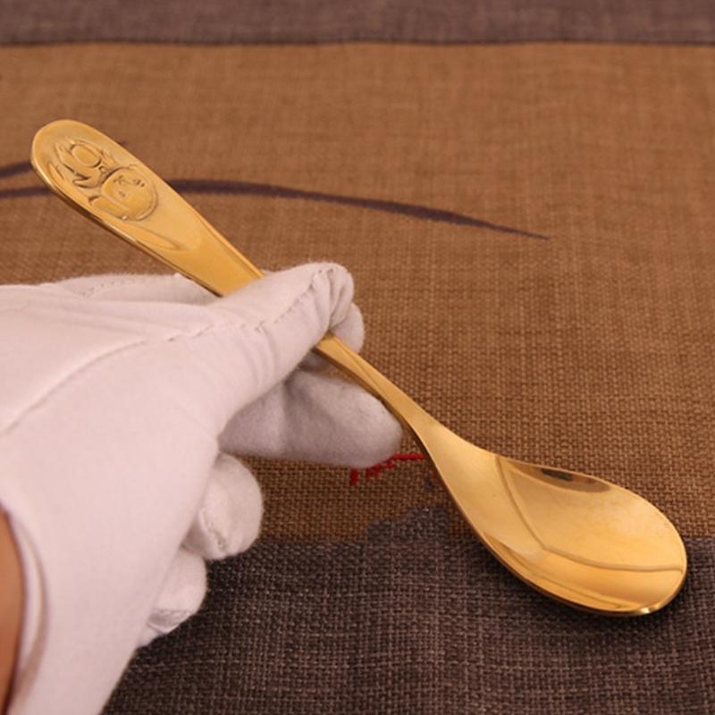 Premium Bronze Soup Spoon Features Detailed Chinese Birth Animal Engravings Ideal For Family Meals And Gift