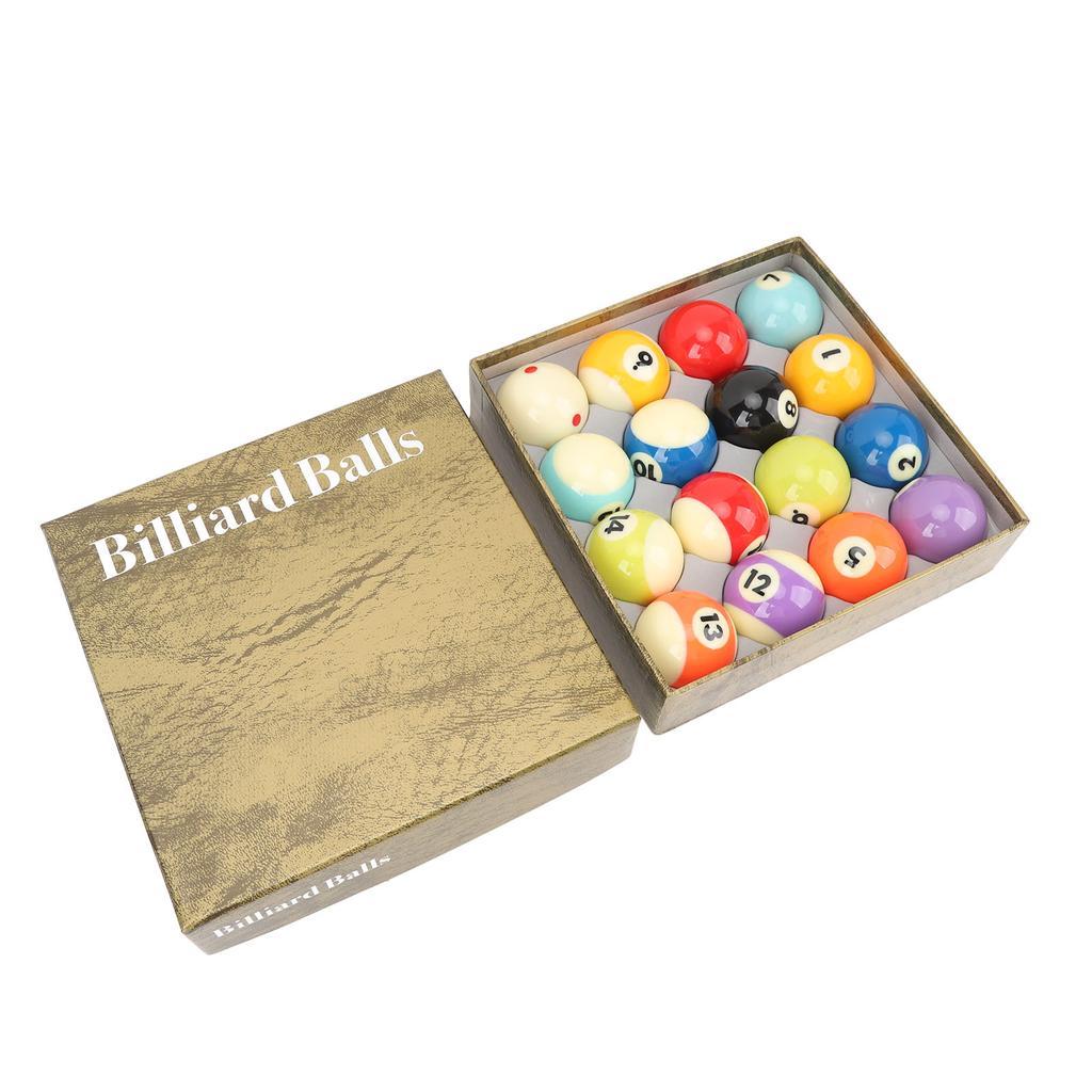 16pcs Billiard Balls Professional Standard 2.3in Diameter Resin High Friction Resistance Pool Table 