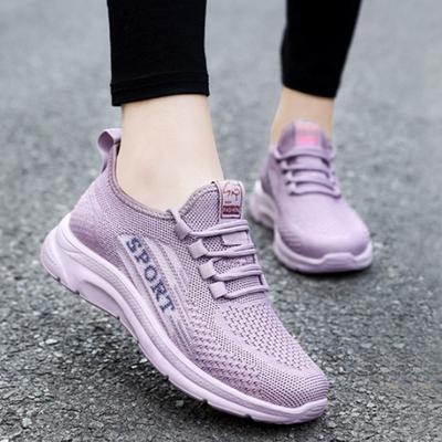 Sneakers  New Fashion Wedge Platform Plus Size Casual Sports Shoes Women Lace-up Mesh Breathable Women's Vulcanized Shoes