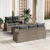 VidaXL 6-Piece Garden Sofa Set with Gray Cushions Synthetic Rattan 3345919