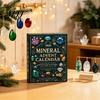 Mineral Lovers Gift Idea Gemstone Advent Calendar, 24-Day Christmas Countdown Set with 2D Decorative Display Acrylic Ornaments, Tree Hanging