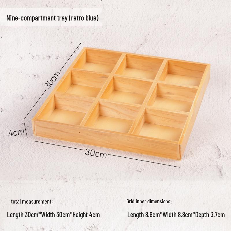Wooden Desktop Storage Box: Raw Wood Tray & Cosmetics Lipstick Organizer