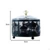 Ramadan Tray Serving Breakfast Craft Gold Islamic Food Storage Container Mubarak Plate for Eid
