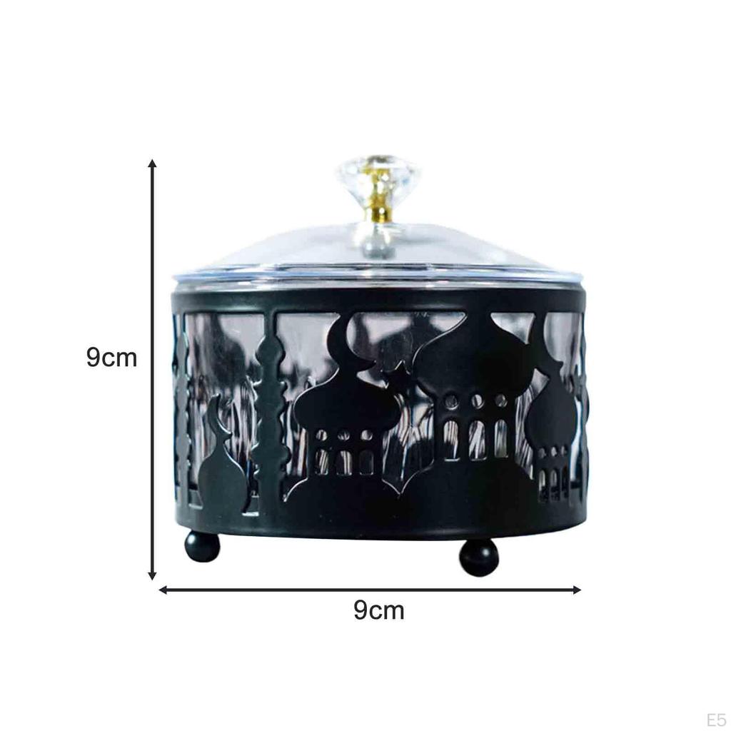 Ramadan Tray Serving Breakfast Craft Gold Islamic Food Storage Container Mubarak Plate for Eid