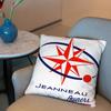 J-JEANNEAU logo Cushion Cover 2-in-1 Reversible Plush Pillow Cover | Car/Sofa/Bed | Perfect Gift