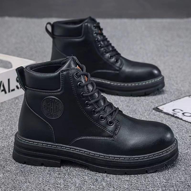 Men's Boots British Style Retro Autumn Ankle Boots Comfortable Waterproof Motorcycle Boots High Top Working Shoes  Botas Hombre