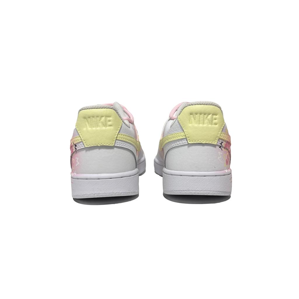 Nike Court Vision 1 Slip Resistant Abrasion Resistant Low Top Skateboard Shoes Unisex Pink Yellow CD5463-101(Team61-)