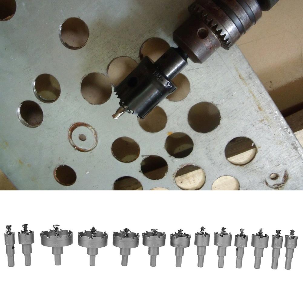 13PCs Drill Bit Hole Saw Set Carbide Tip Gear Cutter Electrical Tools Accessory 16 53mm