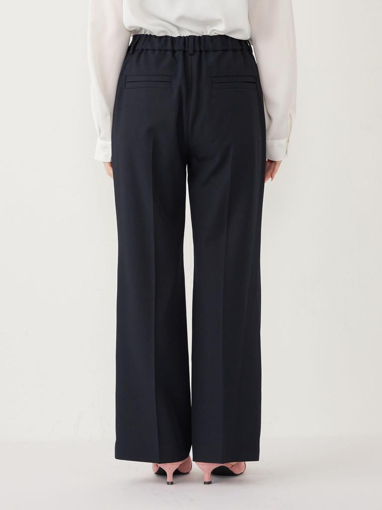 Ships Colors Women's Hand Washable Semi-Flared Pants, Navy, Size M (223110022), Can be Used as a Set