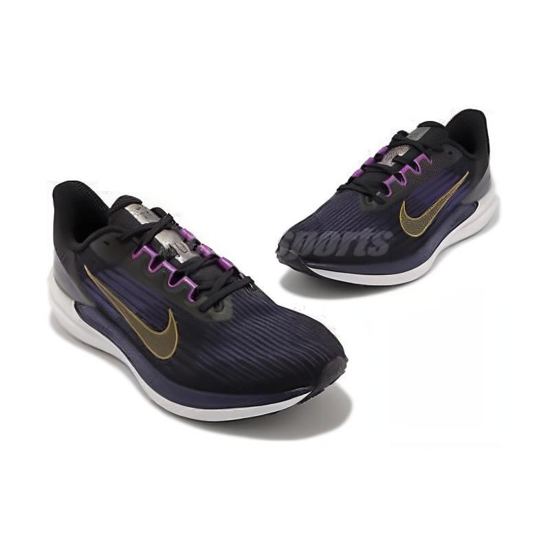 Nike Air Zoom Winflo 9 'Black Gold Suede' Sneakers DD6203-007