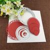 5 Stück/Set Runder Herzförmiger Rahmen Hintergrund Metall Stanzschablonen Schablone für DIY Scrapbooking Fotoalbum Prägepapier Karten Handwerk Stanzteile
