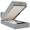 Exclusive House - Ottoman Bed Frame with Light Grey Mattress 80x200 Cm Fabric