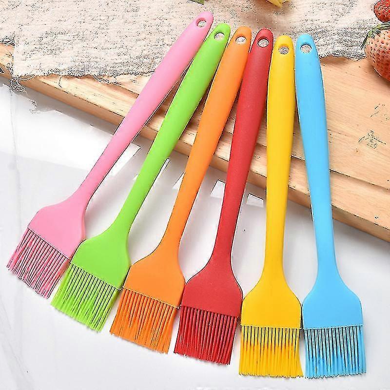 Silicone Basting Pastry Brush: Set Of 6 Heat Resistant Basting Brushes For Baking, Grilling, Cooking And Spreading Oil, Butter, Bbq Sauce, Or Marinade