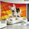 Cartoon Cats and Dogs Pattern Home Decor Tapestry, Wall Hanging, Decorative RV Wall Cloth.NGT0928239
