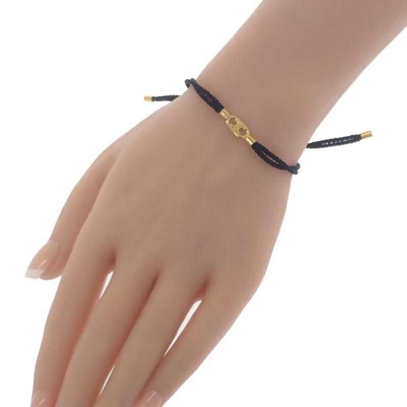 CELINE  Bracelet Black/gold Metal Women