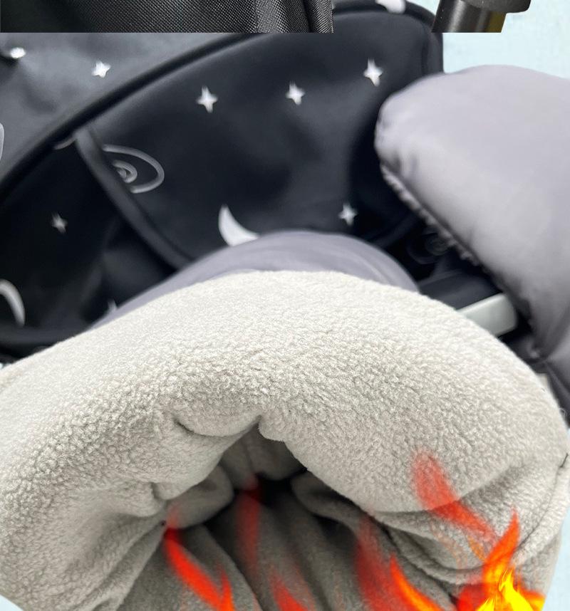 Rękawice Zimowe Wiatroodporne do Wózka dla Mam - Odporne na Zimno, Pogrubione i Ciepłe Akcesoria