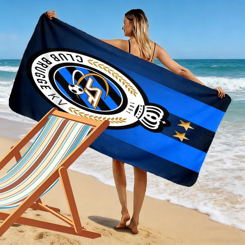 Club Brugge KV Print Beach Towel, Large Soft Quick Dry Towel for Beach Camping Swimming