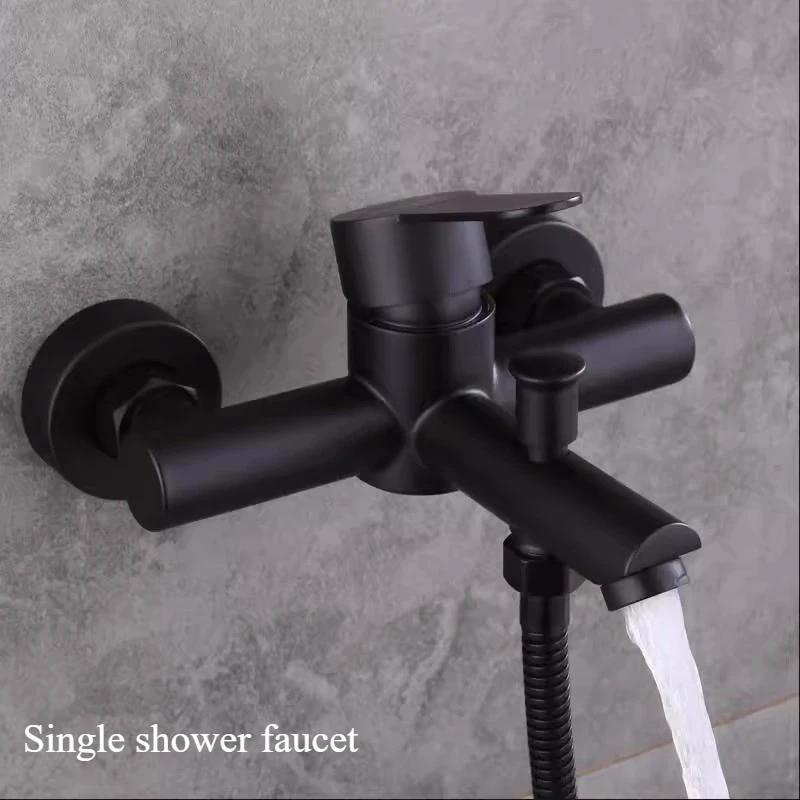 Bathroom Shower Faucet Set 304 Stainless Steel Bathtub Faucet Into The Wall Bathroom Dual Mixed Water Valve Hot and Cold Faucet