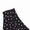 Kaslead New Arrival Women's Clothing Fashion Style Polka Dot Diagonal Shoulder Ruched Bud Dress 750014