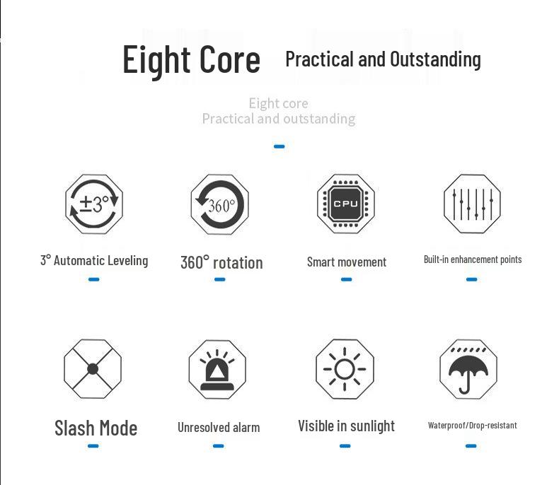 5-Line Multi-Function Green Laser Level Meter with Millimeter Accuracy for Household and Construction.