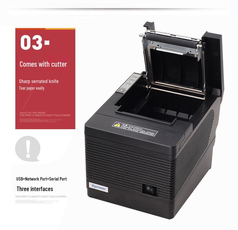 Xinye XP-Q260III 80mm Thermal Receipt Printer with Cutter, Buzzer, USB, Serial & Network Connectivity