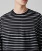 MUSINSA STANDARD Multi-Stripe Relaxed Long Sleeve T-Shirt 1 [Black/White]