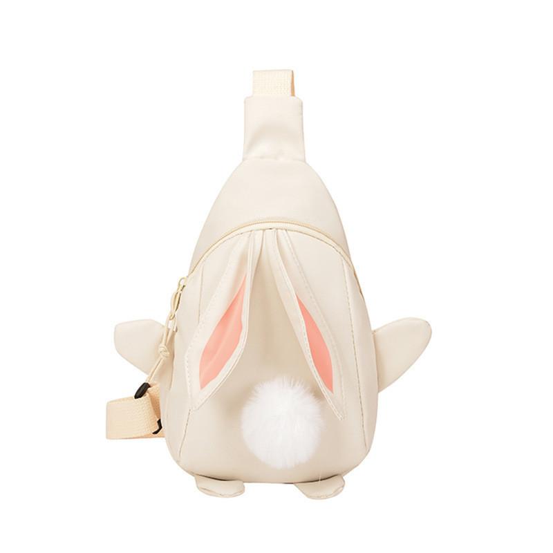 Adorable Children s Backpack For Girls With Cute Bunny Design Stylish Crossbody Bag белый