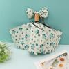 Automatic Sunshade Umbrella with Fresh Floral Design, Suitable for Both Sunny and Rainy Weather, Compact and Portable, Sun Protection Umbrella