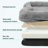 Portable Human Dog Bed Washable Large Size Non Slip Bottom Comfortable Plush Giant Size Dog Bed with Blanket and Pocket for Home