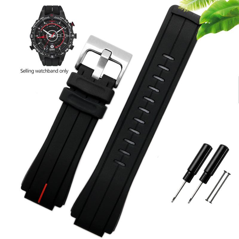 Rubber Watchband for Timex WATCH Tide T2N720 T2N721 TW2T76300 High Quantity Waterproof Silicone Leather Sport Strap 24*16mm