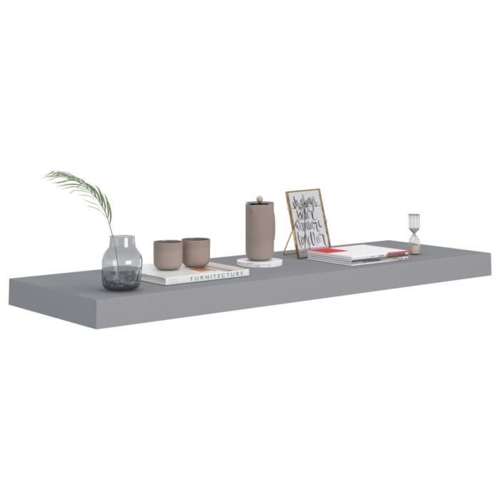 VidaXL Étagères murales flottantes 4 pcs Gris 80x23,5x3,8 cm MDF