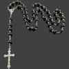Imitation Pearl Religious Jewelry Set Sweater Chain Long Cross Pendant Necklace Devotional Vintage Style Christian Bracelet