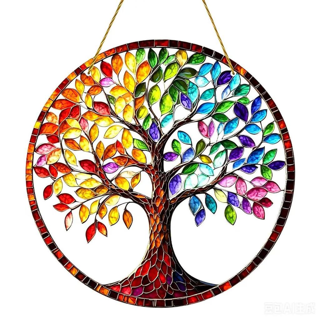 Tree of Life Acrylic Pendant Hanging Charm for Home Decor, Model #7