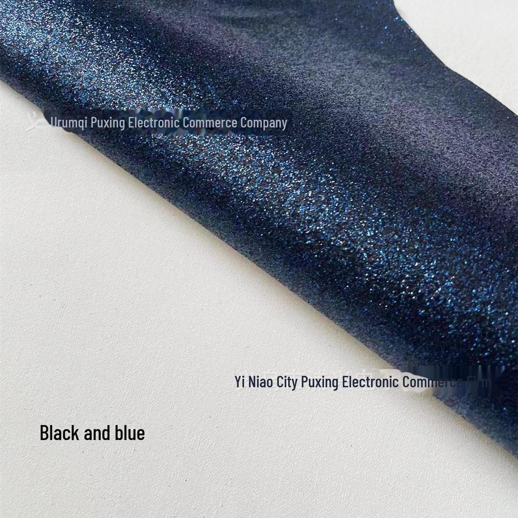 PU koža trblietavá látka s prechodovou dúhou a zlato-strieborným trblietavým efektom