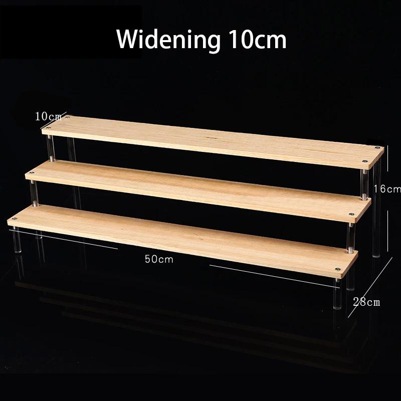 Acrylic Wooden Display Riser Stand for Funko POP Figures,Earring Ring Holder Cupcake Stand,Perfume Stand Organizer Display