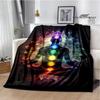 3D Chakra bedruckte Decken Warme Flanelldecken Weiche und bequeme Decke Bettbezüge Decken für Betten Geburtstagsgeschenk