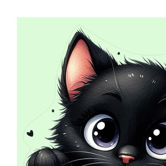 Luminous Light Switch Decals, Glow in The Dark Cute Cat Switch Sticker, Cartoon Animal PVC Wall Art Mural for for Bedroom Living Room