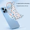 Anti-fingerprint blue powder floral mobile phone case Apple 15/14/13 ProMax affordable soft case iPhone17 case