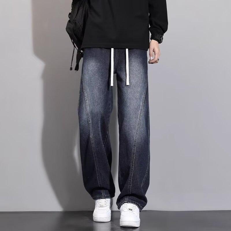 American High Street Retro Loose Straight Jeans Men's New Trendy Brand Wide-leg Casual Versatile Long Pants