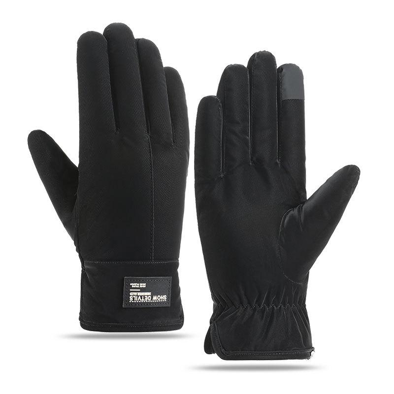 Gants d'hiver doublés coupe-vent pour homme pour le cyclisme et la moto