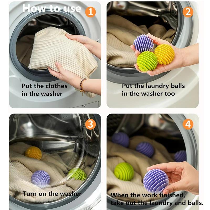 3PCS Soft Silicone Laundry Balls Anti Tangle Stain Removal Washing Care Ball For Drum Washing Machine Clothes Protector